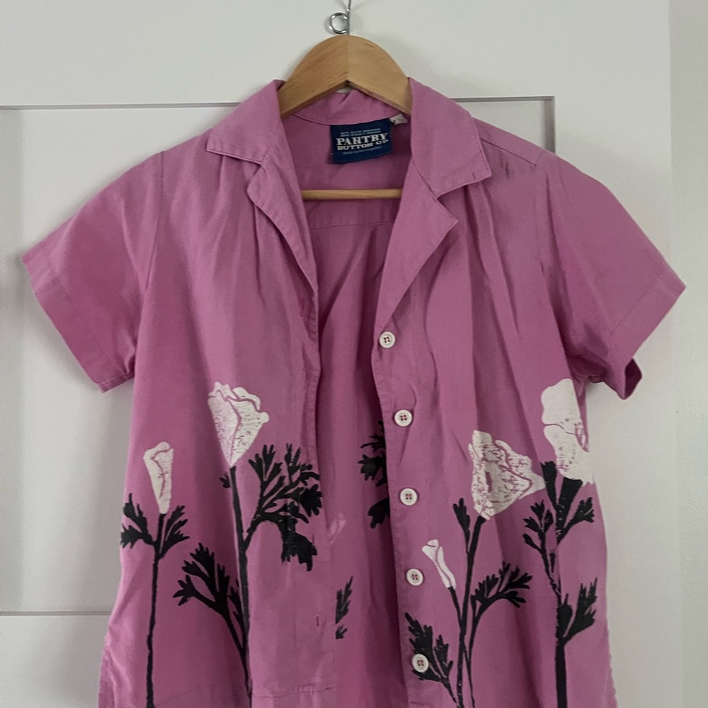 Big Bud Press- California Poppies Pantry Button Up